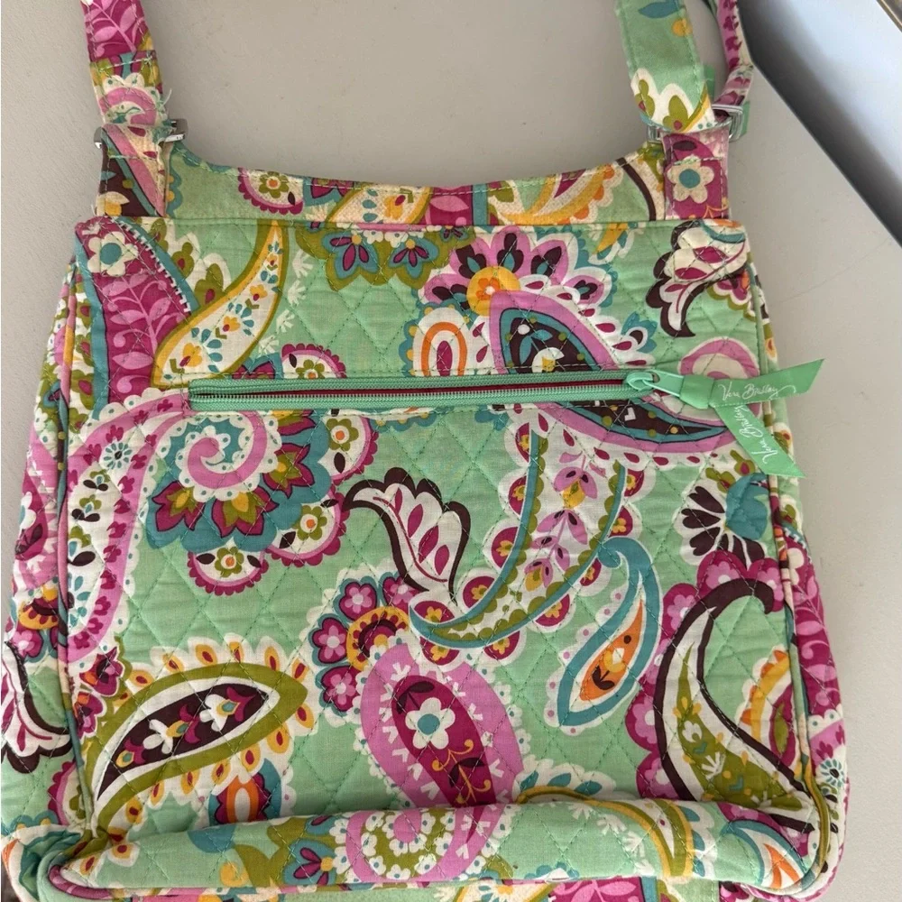 Vera Bradley Quilted Paisley Crossbody - Mint, Pink & Teal